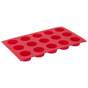 Plaque 15 petits fours en silicone - 28,5 x 17,2 cm - Rouge