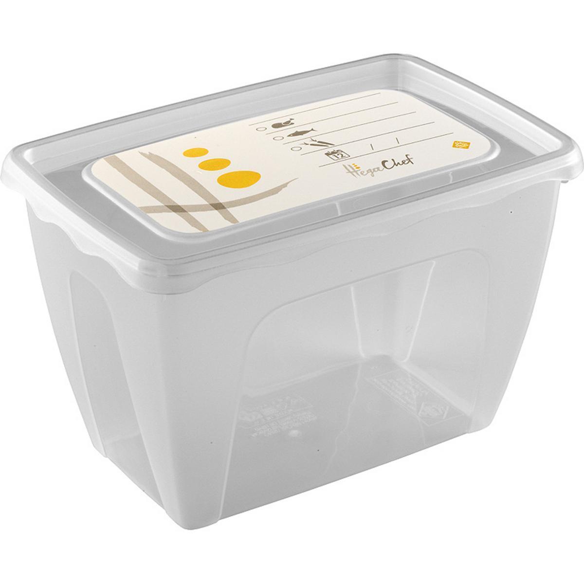 Boîte alimentaire CHEF en plastique - 1,5 L - 18 x 12 x 12 cm - Différents coloris