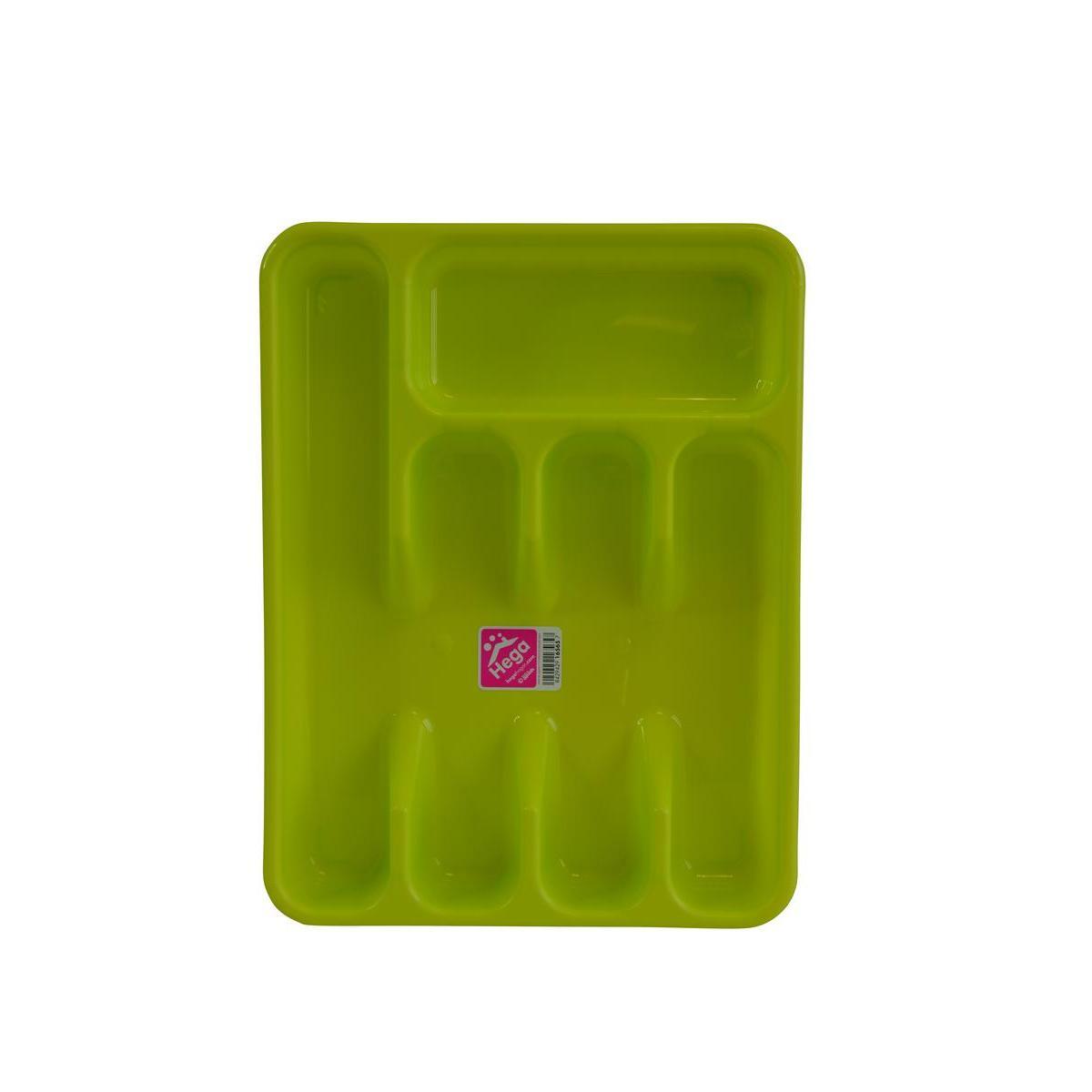 Range-couverts 5 cases - 33.5 x 4.5 x 26 cm - Différents modèles - Bleu, rose ou vert