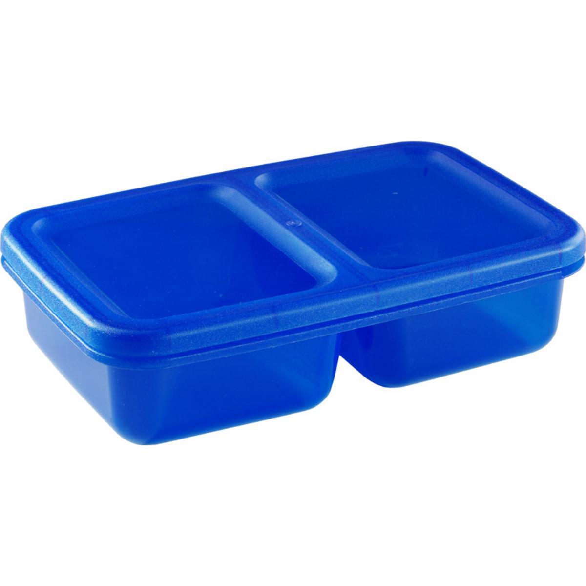 Boîte alimentaire 2 compartiments - 2.5 L - Transparent