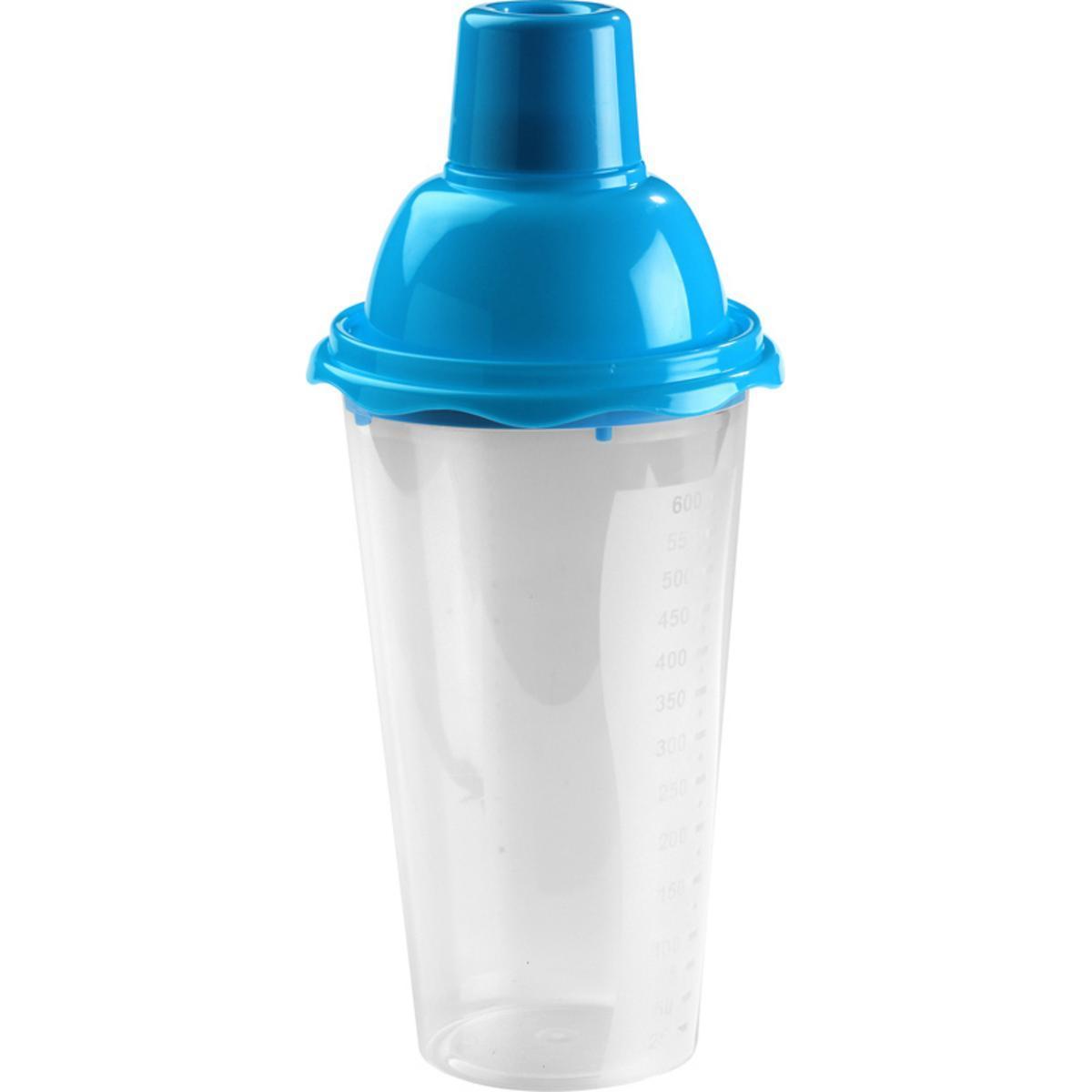 Shaker gradué avec bouchon en plastique - 0,75 L - 10,5 x 24 cm  - Différents coloris