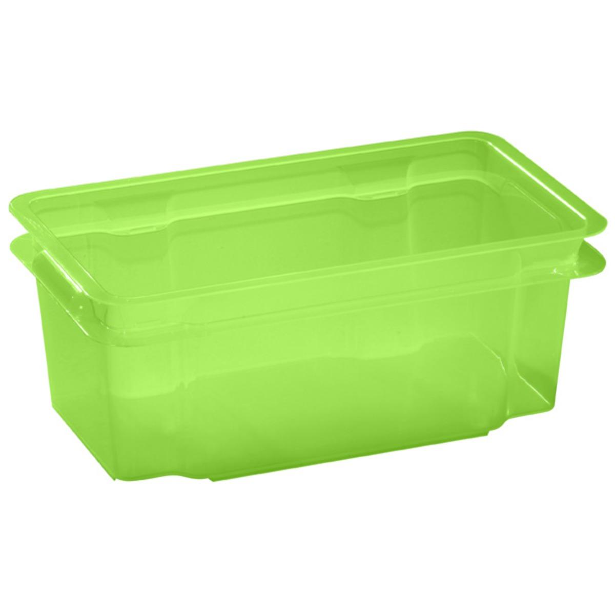 Box de rangement - Plastique - 36 x 21 x H 14 cm - Vert