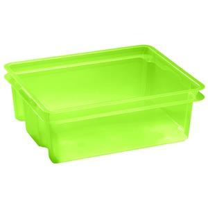 Box de rangement - Plastique - 43 x 36 x H 14 cm - Vert