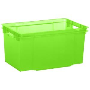 Box de rangement - Plastique - 58 x 39 x H 30 cm - Vert