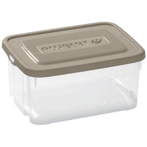 Box de rangement - Plastique - 29 x 21 x H 14 cm - Marron taupe