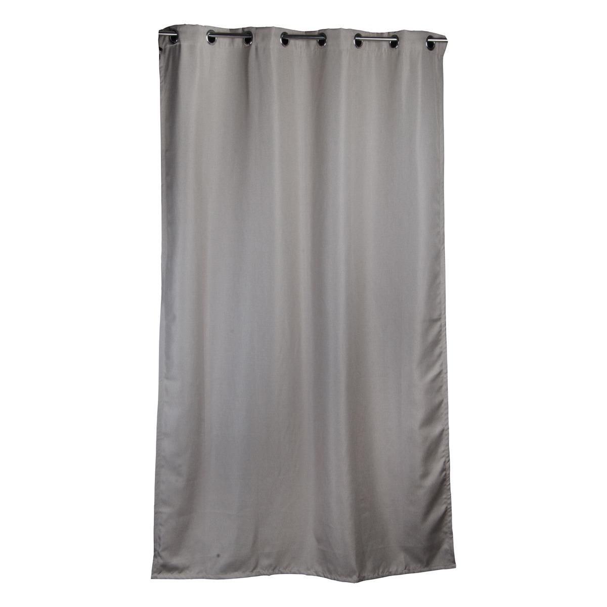 Rideau occultant effet satin avec œillets - 140 x 260 cm - Beige