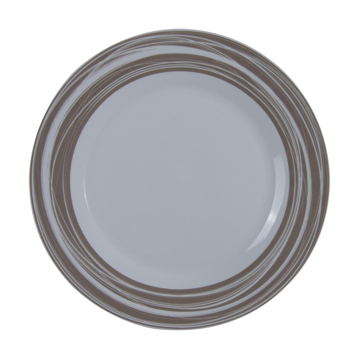 ASSIET PLATE RAYEE TAUPE D27