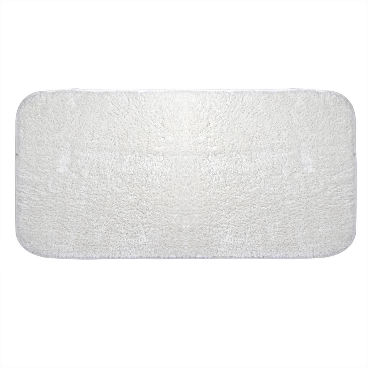 Tapis en microfibre style boudoir - 60 x 110 cm - Beige écru