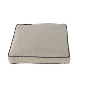 Coussin de sol bicolore - 50 x 50 x 8 cm - Beige