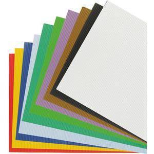 Lot de 10 feuilles ondulées - Carton - 27 x 1,5 x 42 cm - Multicolore