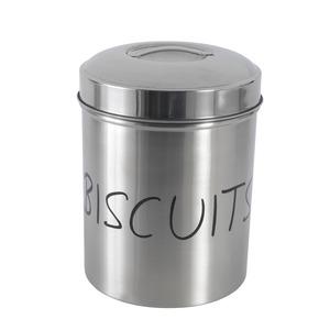 Boîte à biscuits en inox - 14 x 18 cm - Gris argenté