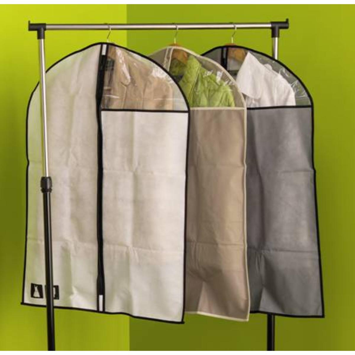 Housse de vêtements en tissu - 60 x 90 cm - Blanc