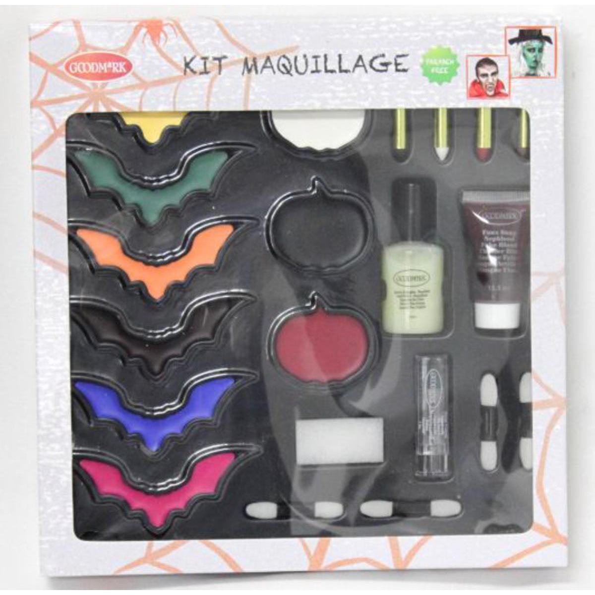 Kit de maquillage de luxe Halloween - Sans parabène - Multicolore