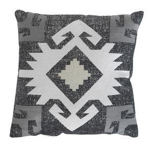 Coussin aux motifs ethniques - 40 x 40 cm - Noir