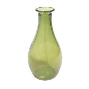 Vase en verre en forme de courbe motifs Zen - 40 x 21 cm - Vert