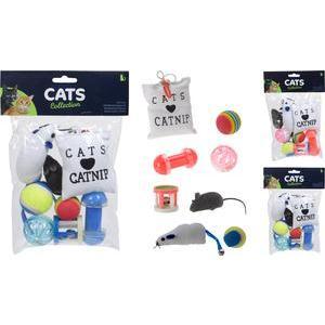 Set de 8 jouets pour chat - Différents modèles - Multicolore
