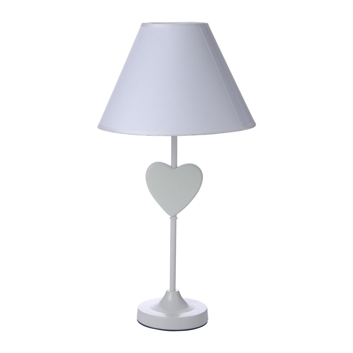 Lampe à poser cœur - 50 x 30 cm - Beige