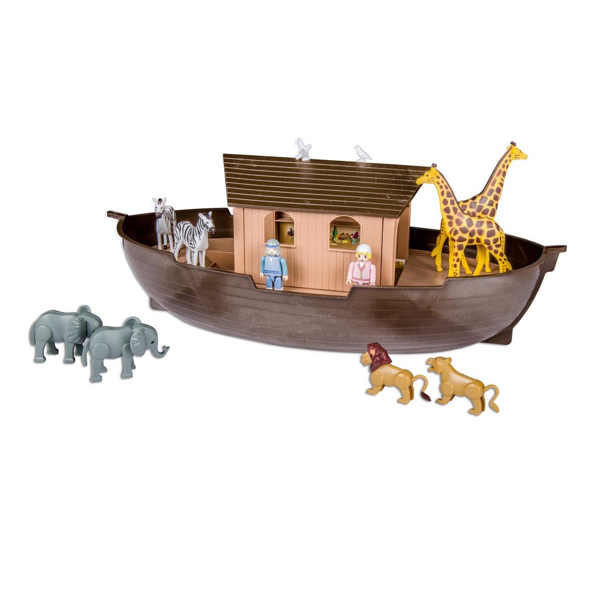 Arche de Noé et ses accessoires - 24 x 54 x 19 cm - Multicolore
