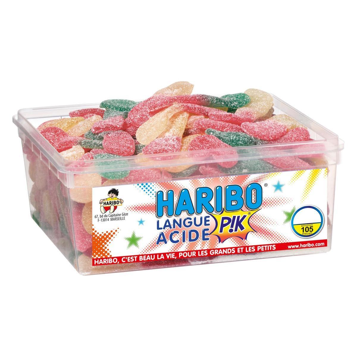 Boîte langue acide pik - 105 pièces - HARIBO