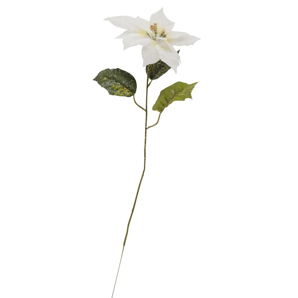 Tige fleurs givrée - Hauteur 67 à 93 cm - Différents modèles - Blanc