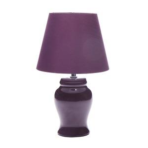 Lampe en céramique - 17 x 17 x 29 cm - Violet lilas