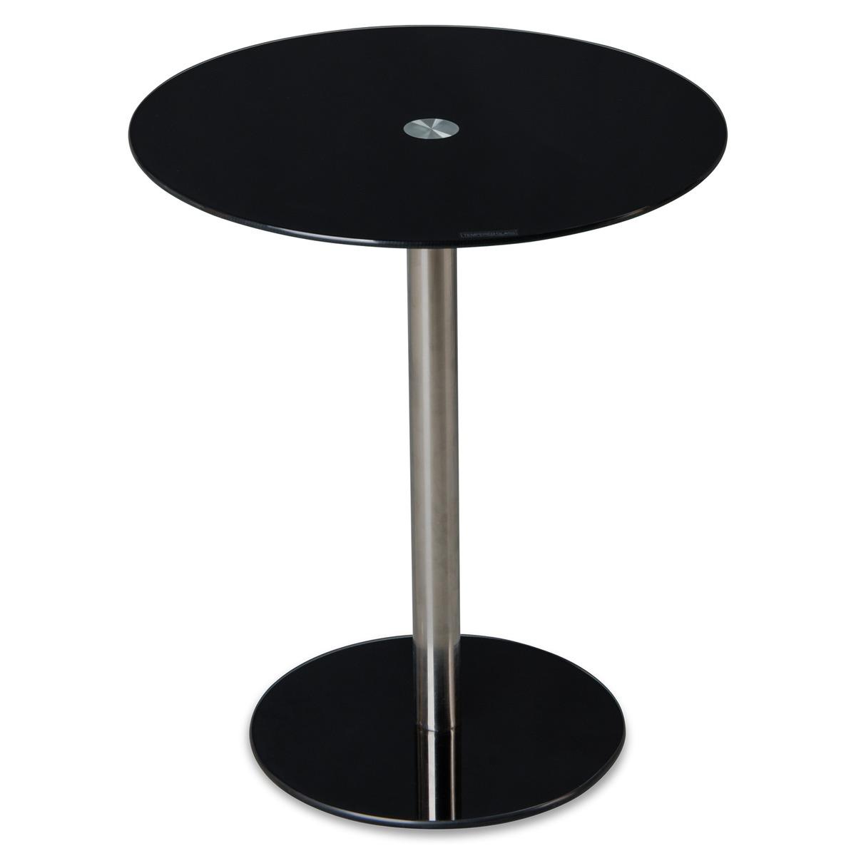 Table modèle sphère en verre trempé - 42,5 x 42,5 x 51,5 cm - Noir