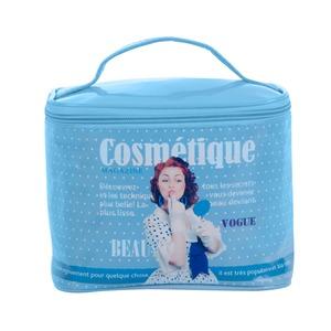 Trousse de toilette girly vintage - 13 x 21 cm - Différents coloris