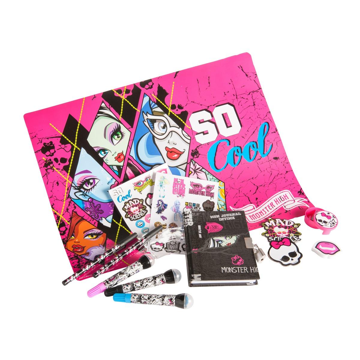 Kit papeterie 40 pièces Monster High - Multicolore