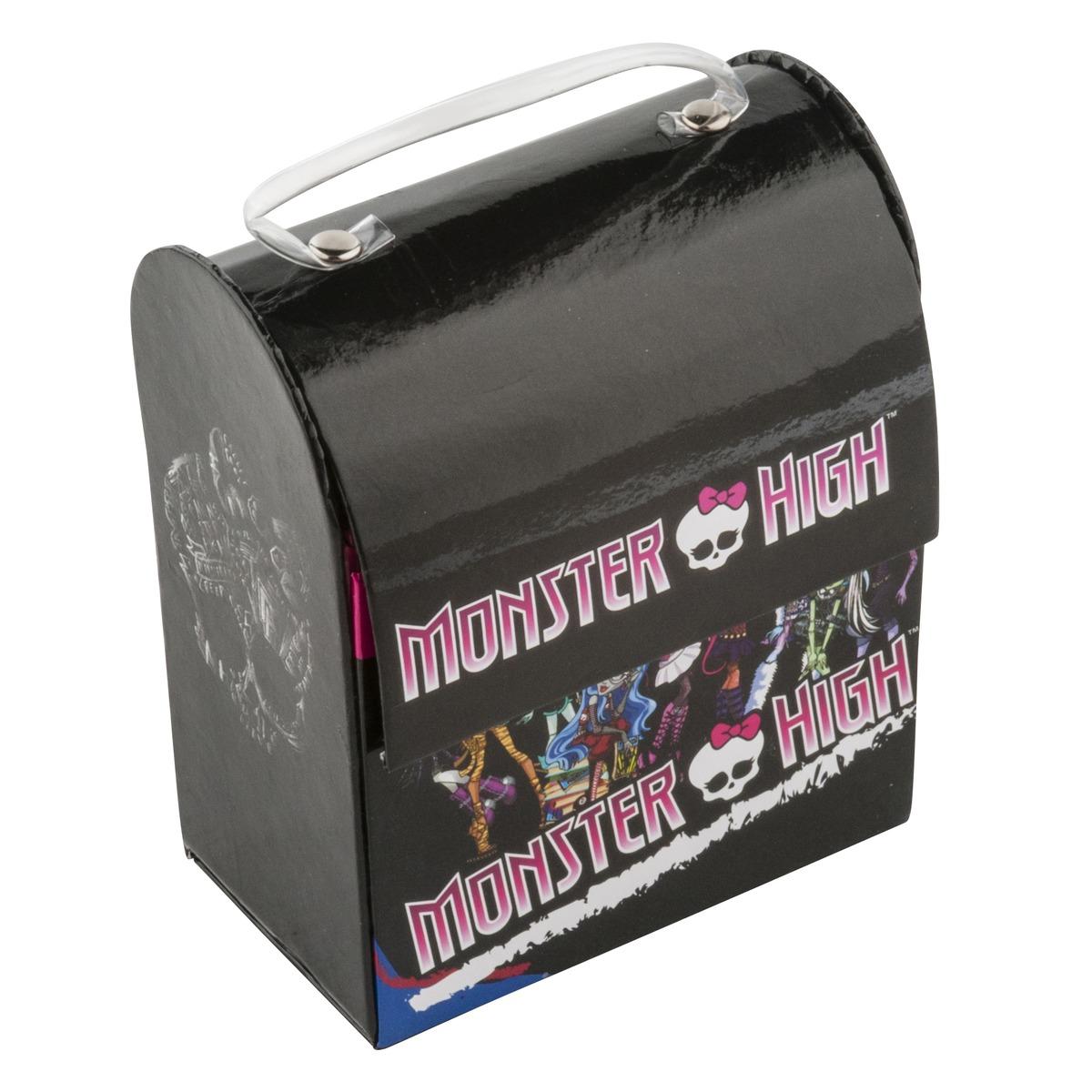 Boîte à bijoux Monster High - 15 x 12 x H 7 cm - Noir et rose