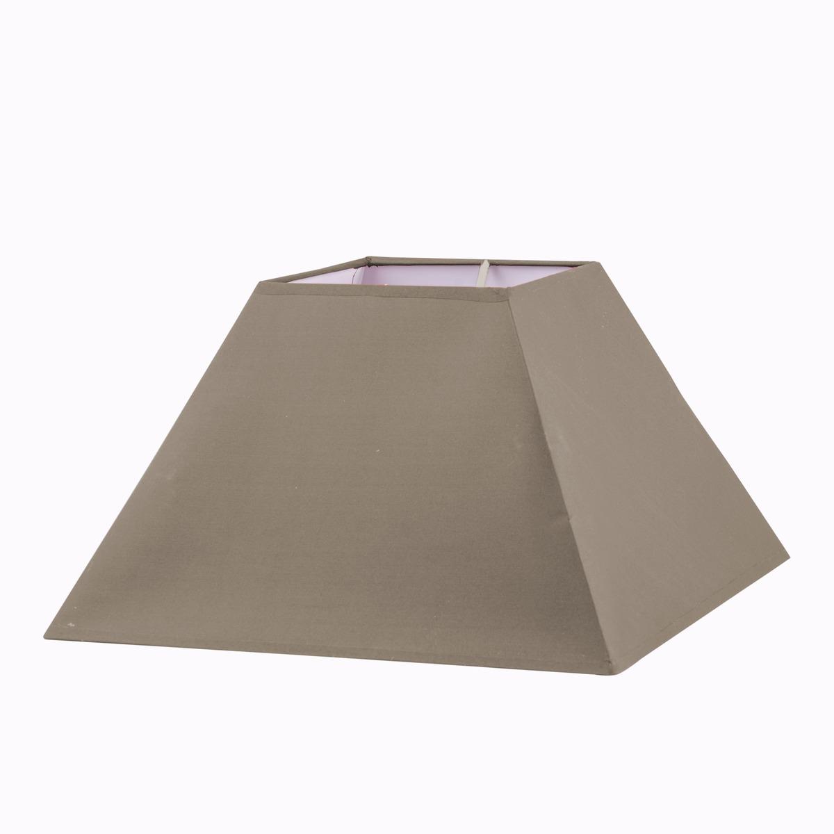 Abat-jour carré - 35 x 35 x H 22 cm - Beige taupe