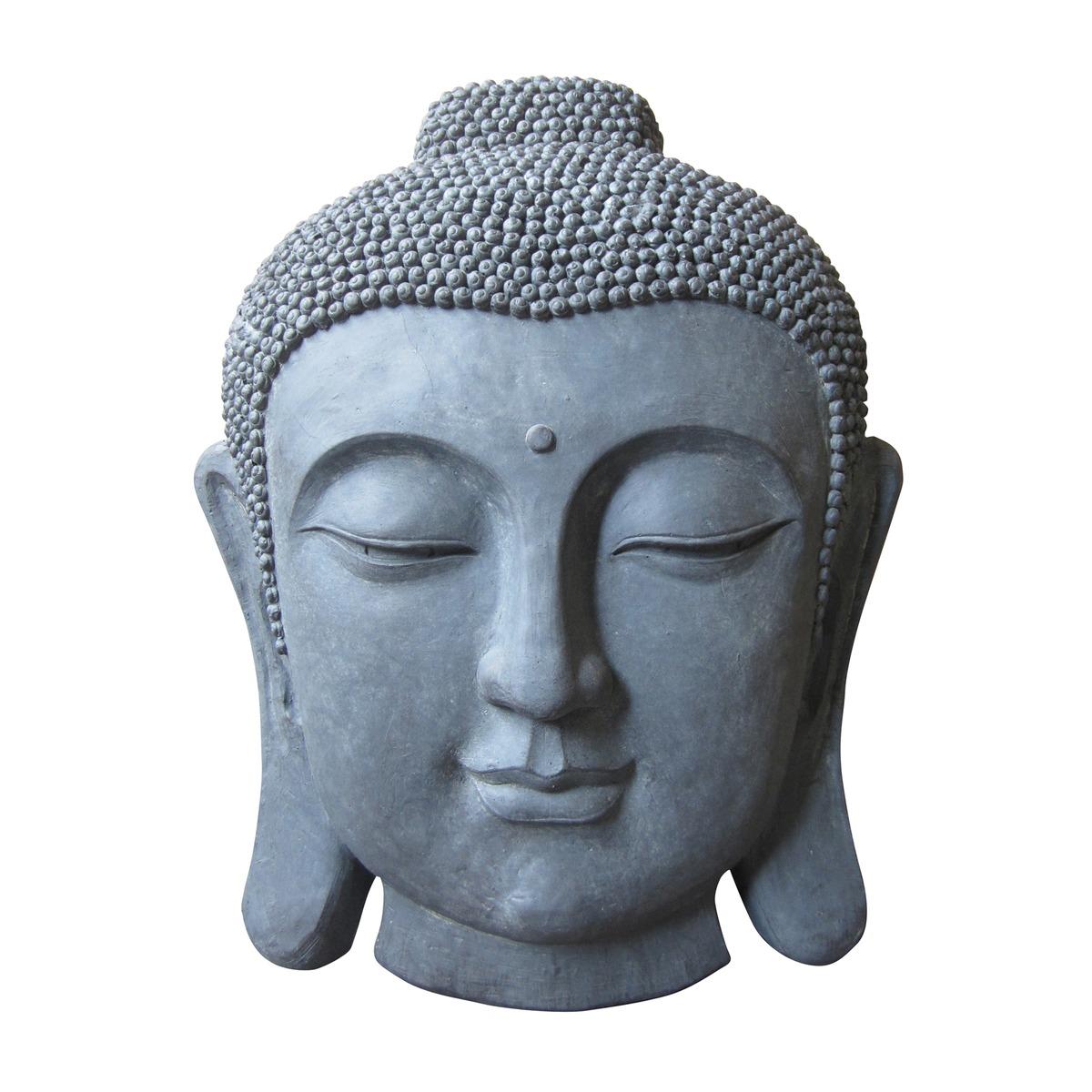 Décoration murale Bouddha - 40 x H 50 cm - Gris