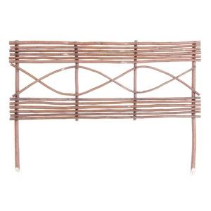 Bordure de jardin en osier naturel - 49 x 35 cm - Marron