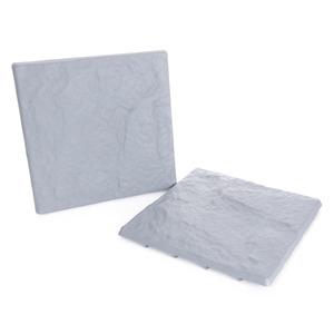 Lot de 2 dalles de jardin - 30 x 30 cm - Gris