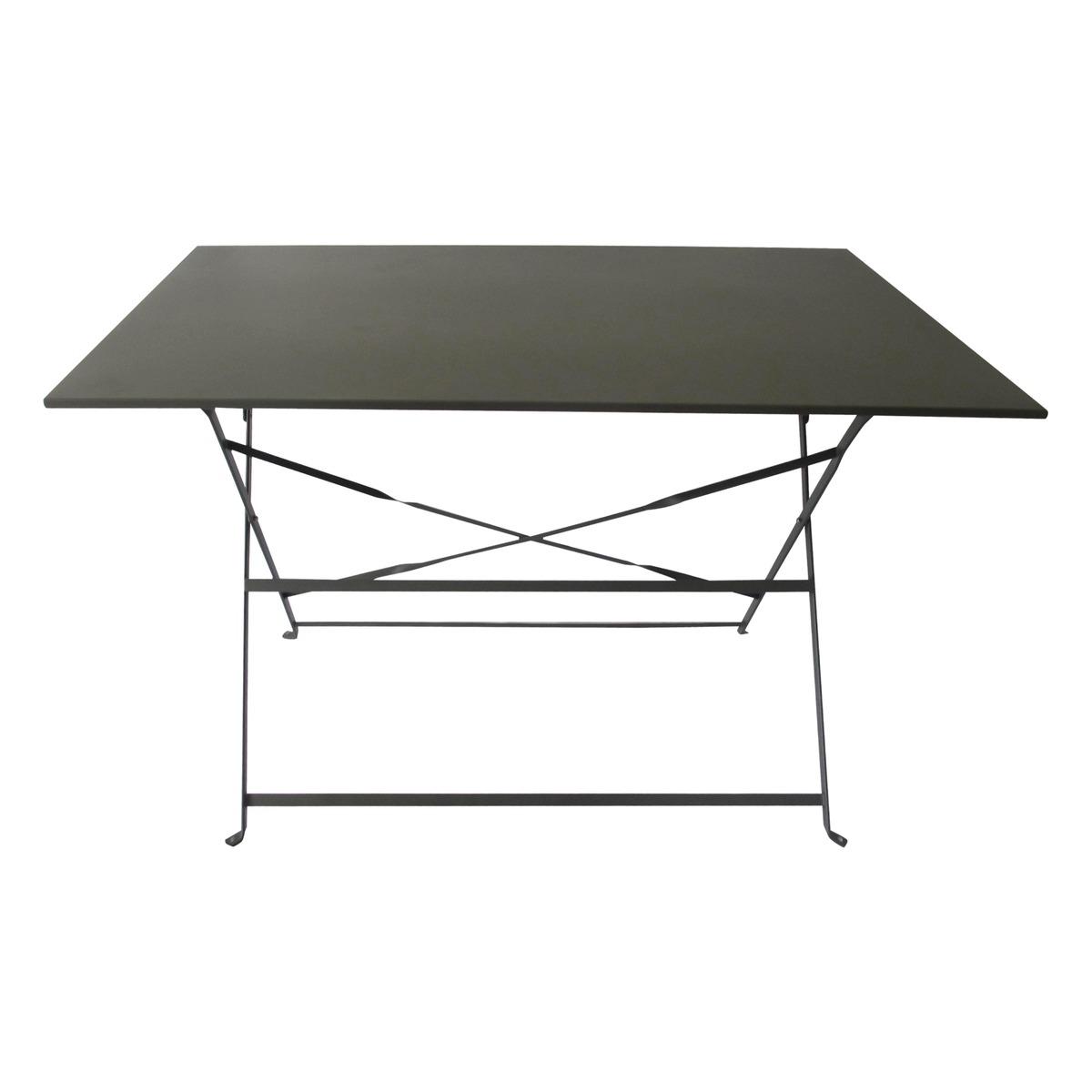 Table Fiona pliable - 110 x 70 x H 71 cm - gris anthracite