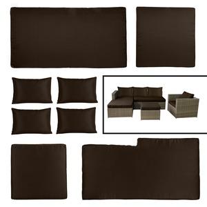 Lot de 8 housses de coussin pour salon Bali - Marron chocolat