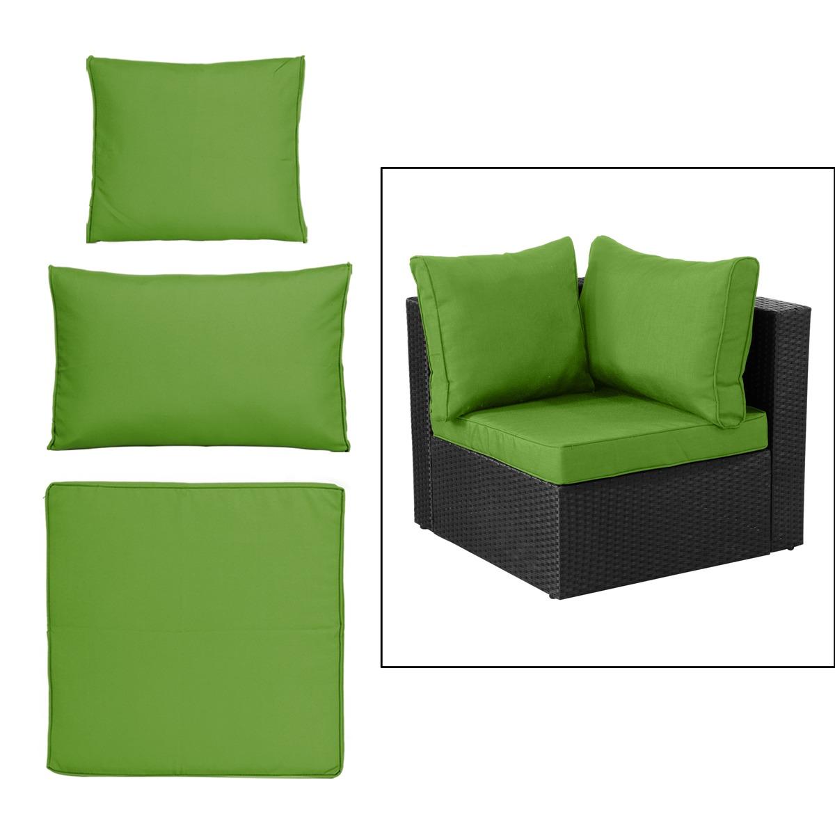 Ensemble de 3 housses pour fauteuil d'angle Manhattan seul - Vert anis