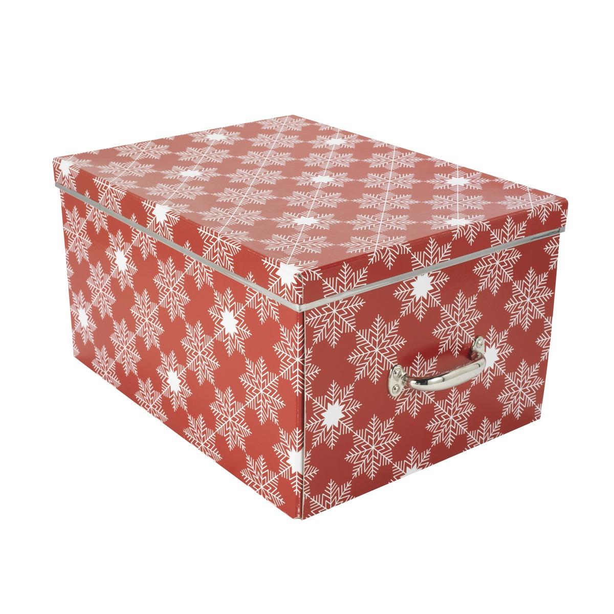 Boîte de rangement pour déco de Noël avec 24 diviseurs - 50 x 37,5 x 27,5 cm - Transparent