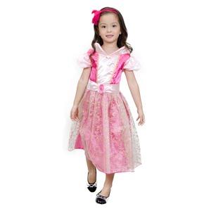 Déguisement princesse enfant 5 à 7 ans - Taille unique - Rose, Jaune or