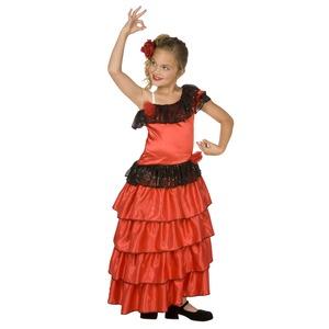 Déguisement de danseuse de flamenco pour enfant - 4 à 9 ans - rouge