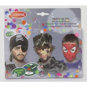 Maquillage enfant 3 en 1 avec livret - Multicolore