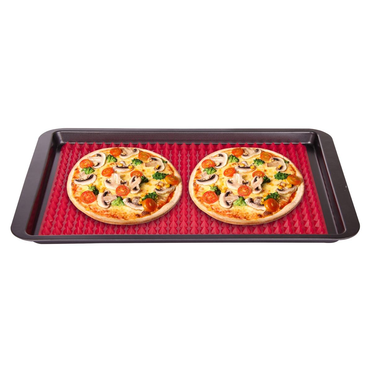 Tapis de cuisson à picots - 41 x 28,5 cm - Rouge