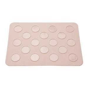 Tapis de cuisson pour 18 macarons en silicone - 31 x 22 cm - Rose