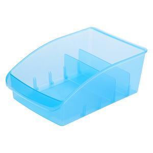 Casier de rangement pour frigo - 16 x 24 x H 8,8 cm - Bleu ou transparent