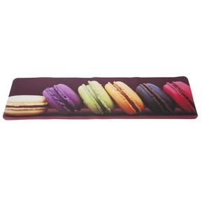 Tapis de cuisine rétro motif macarons - 40 x 120 cm - Multicolore