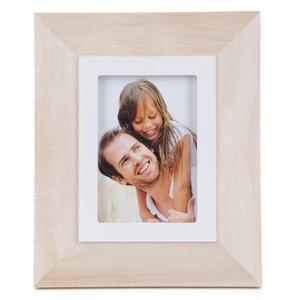 Porte-photo en bois - 18 x 21,7 x 1,8 cm - Beige