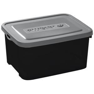 Box de rangement en plastique avec couvercle Allibert - 50 litres - 56 x 39 x H 29 cm - Noir, gris
