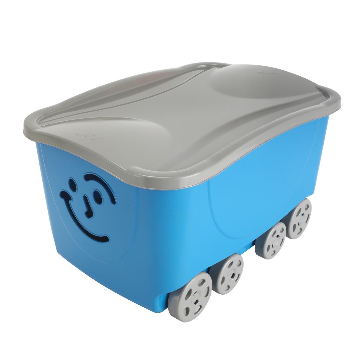 Malle de rangement smile - 47 L - 58 x 39 x H 32 cm - Bleu