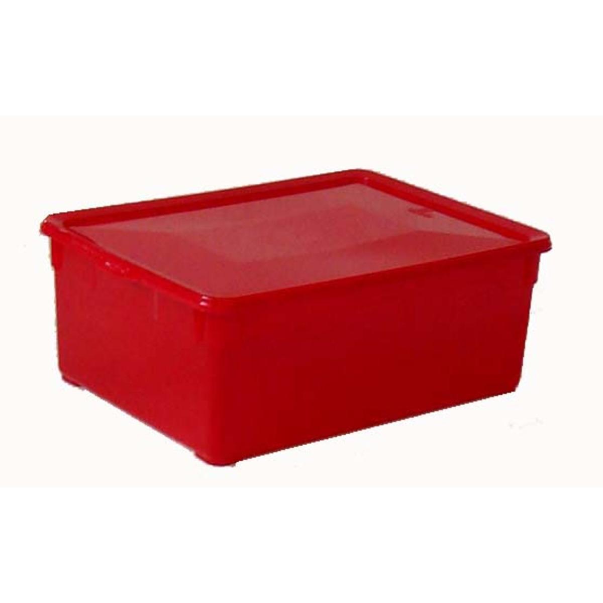 Box de rangement collection Cbox en plastique - 10 litres - Rouge translucide