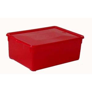 Box de rangement collection Cbox en plastique - 10 litres - Rouge translucide