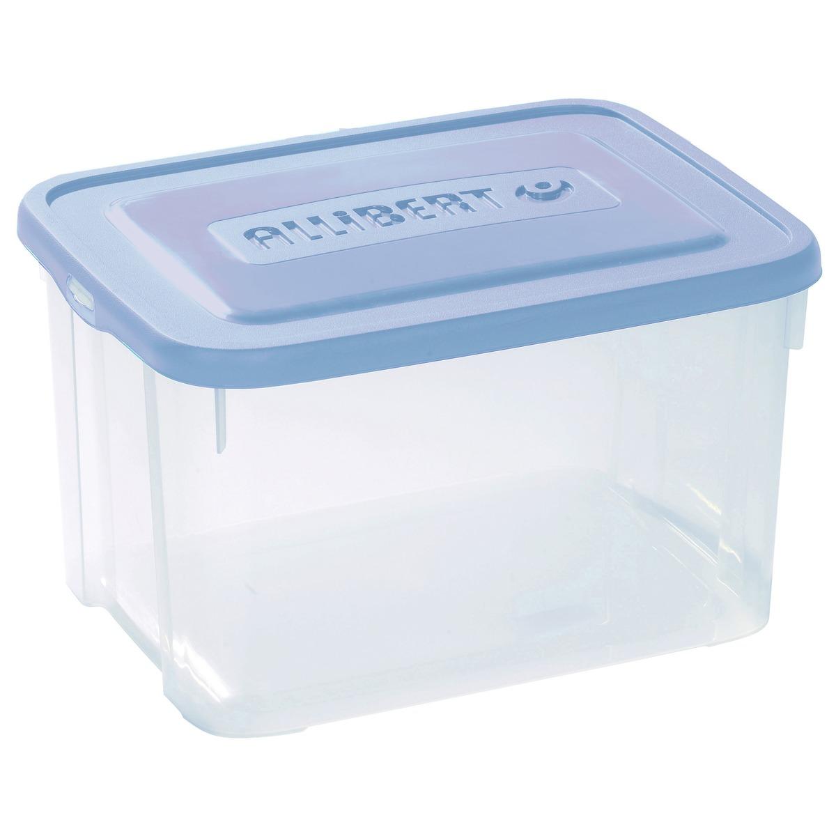 Box de rangement 12 litres Allibert en plastique - bleu, transparent